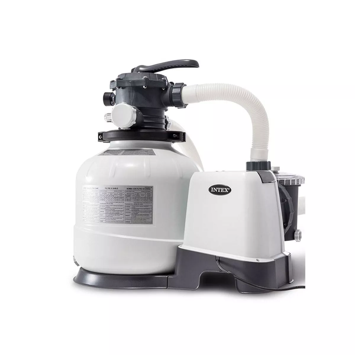 Intex 26647EG Krystal Clear 14-Inch 2800 GPH Above Ground Pool Sand Filter Pump with Automatic Timer, 110-120V with GFCI, and 6-Function Control