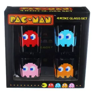 Just Funky Pacman Square Molded Shot Glasses Set of 4