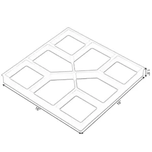 Gardenised Decorative Pavement Mold Cement Form Stamp Walkway Maker Patio Stepping Stone Pavers Reusable Pathway Mould, 2 Pack