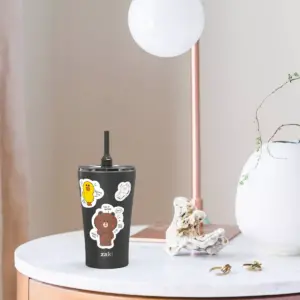 Line Friends 20oz Stainless Steel Alfalfa Tumbler with Stickers - Zak Designs