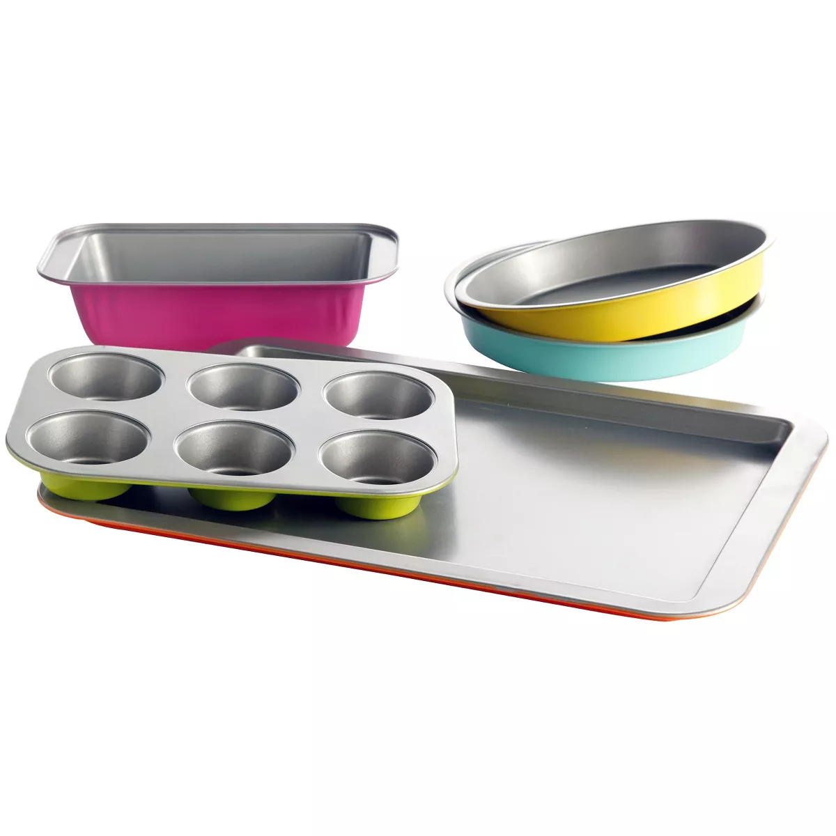Gibsone Home Color Splash Lyneham 5 pc Carbon Steel Bakeware Set