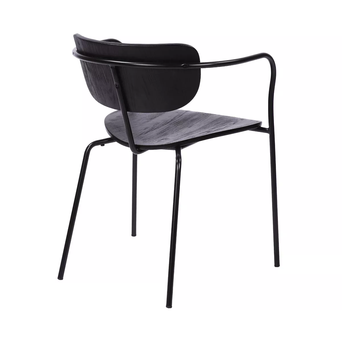 Set of 2 Gavin Steel Side Chair Black - Armen Living
