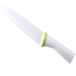 T-Fal Zen 84211 Ergonomic Sharp Ceramic 6 Inch Kitchen Chefs Santoku Knife with Protective Sheath and Ergonomic Grip, White (2 Pack)