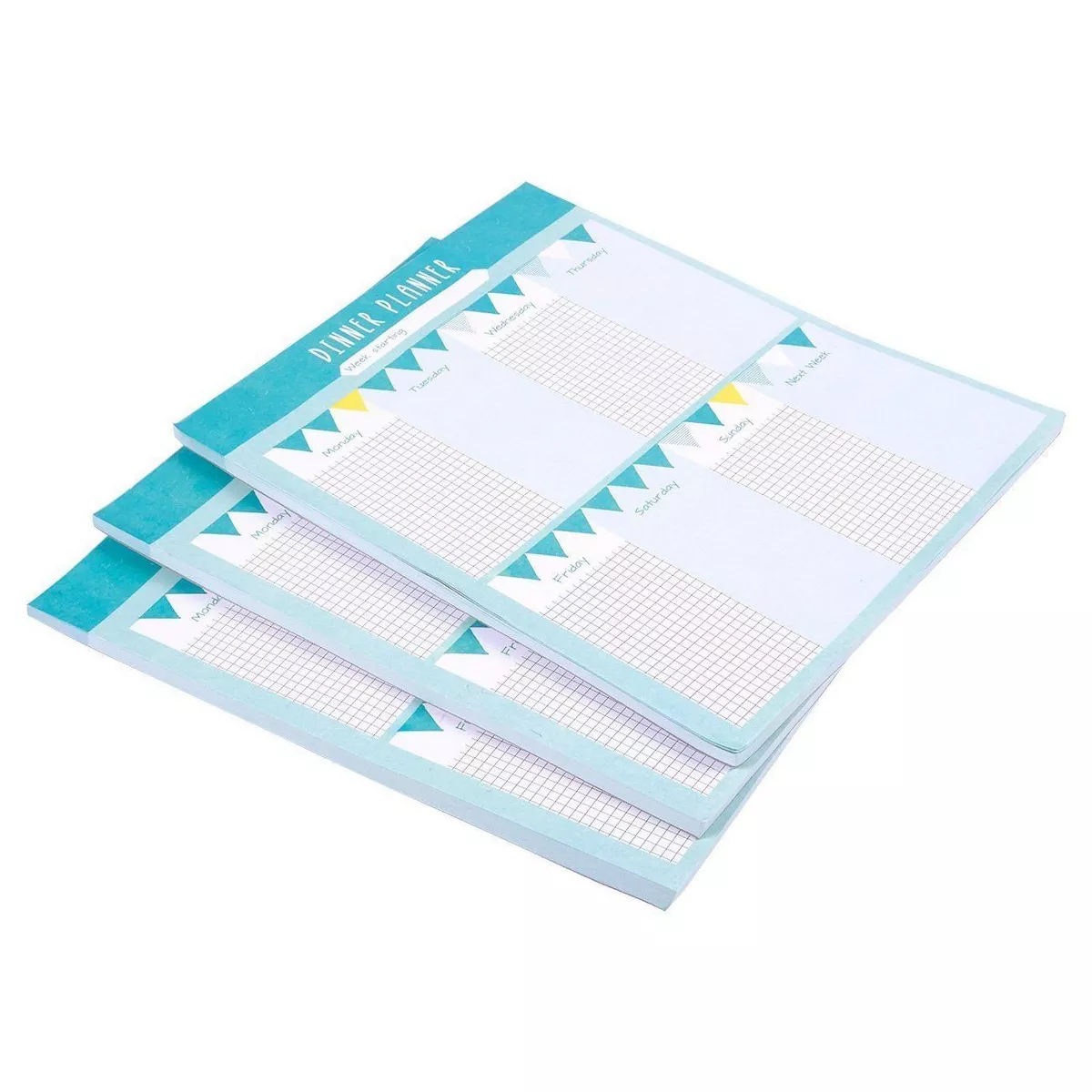 Juvale 3-Pack 52 Sheets Magnetic Weekly Meal Dinner Planner Notepad, 7.5 x 9.5 in