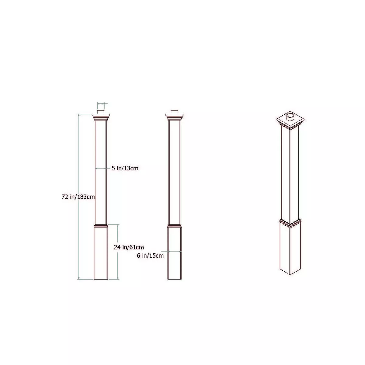 Vita Madison Lamp Post
