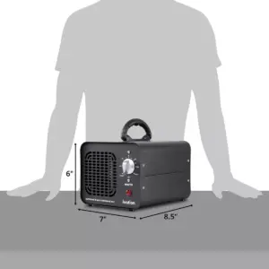 Ivation 10,000 MG/Hour Portable Compact Ozone Generator for Large Rooms Up to 5,000 Sq./Ft. with Long-Lasting Ceramic Plates, Washable Pre-Fitler, Timer & Carry Handle