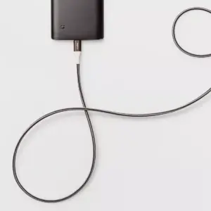 heyday™ 4' Micro USB to USB-A Braided Cable - Black/White/Gunmetal