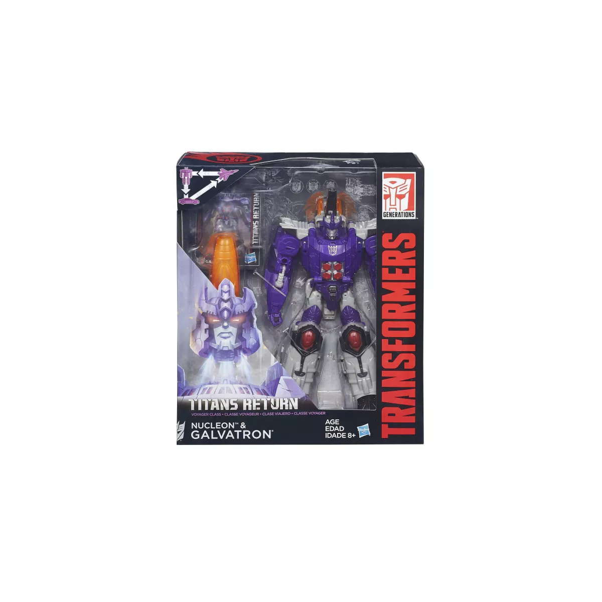 Galvatron and Nucleon Voyager Class | Transformers Generations Titans Return Action figures