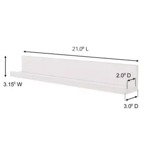 Command 1pc Picture Ledge with 10 mounting strips
