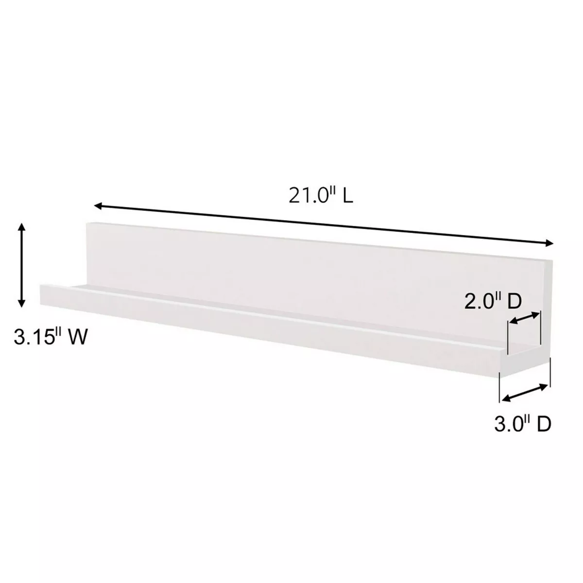 Command 1pc Picture Ledge with 10 mounting strips
