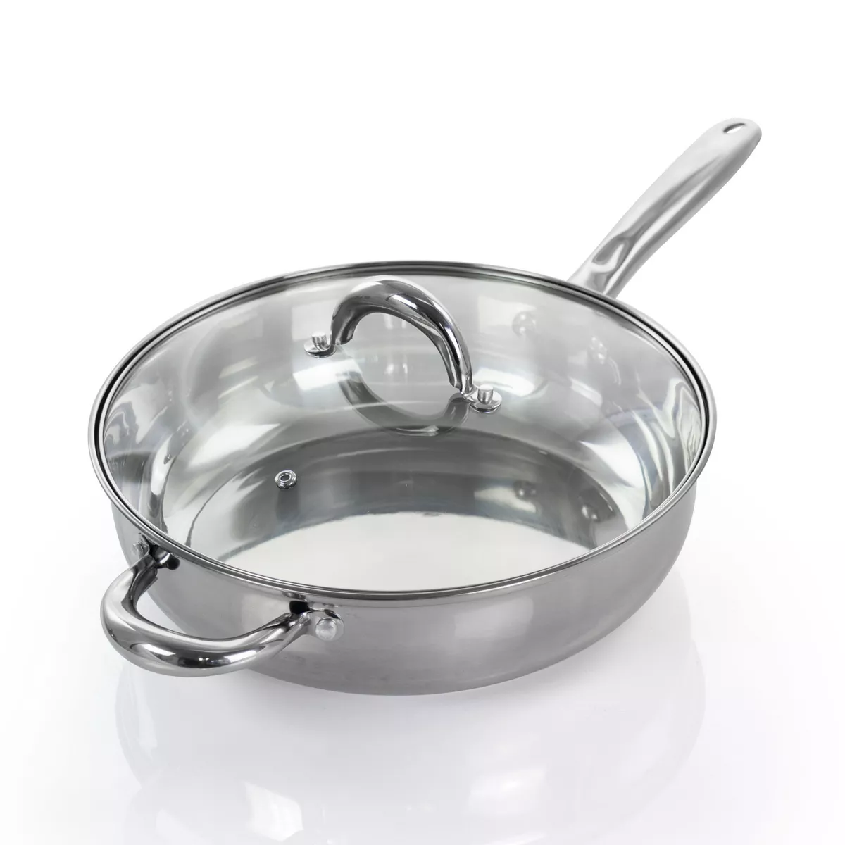 Gibson Home Ancona 12 Piece Stainless Steel Belly Shaped Cookware Set with Kitchen Tools