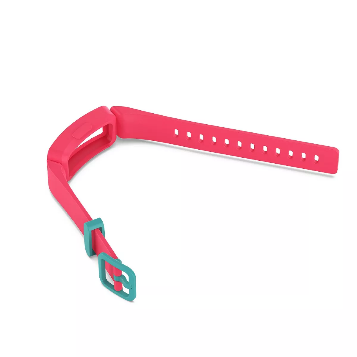 Insten Soft Silicone Replacement Band For Fitbit Inspire HR & Inspire / Inspire 2 & Ace 2, Pink/Green Clip