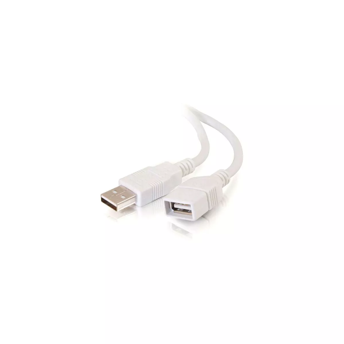 C2G 3m USB Extension Cable - USB 2.0 A to A - Male to Female - 10ft White - Type A Male - Type A Female - 9.84ft - White