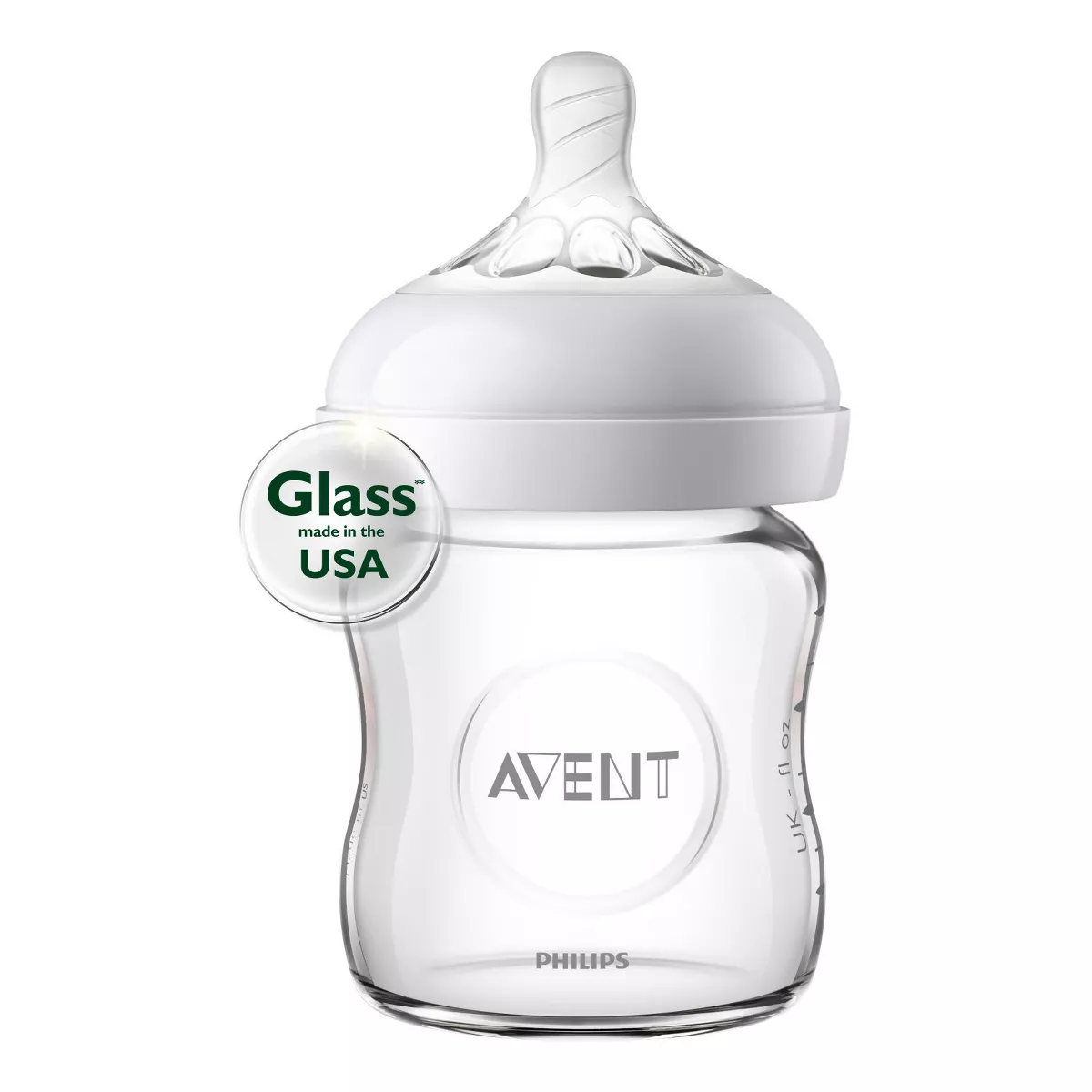 Philips Avent Natural Glass Baby Bottle - 4oz - 3pk