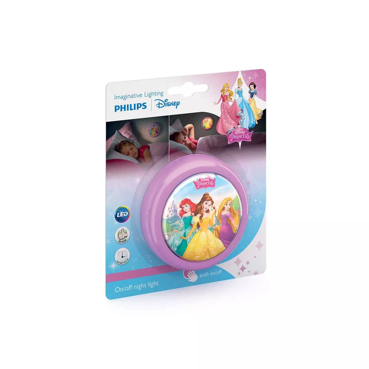 Philips Disney LED Night Light w/ Philips Disney Princess Lamp (2 Pack)