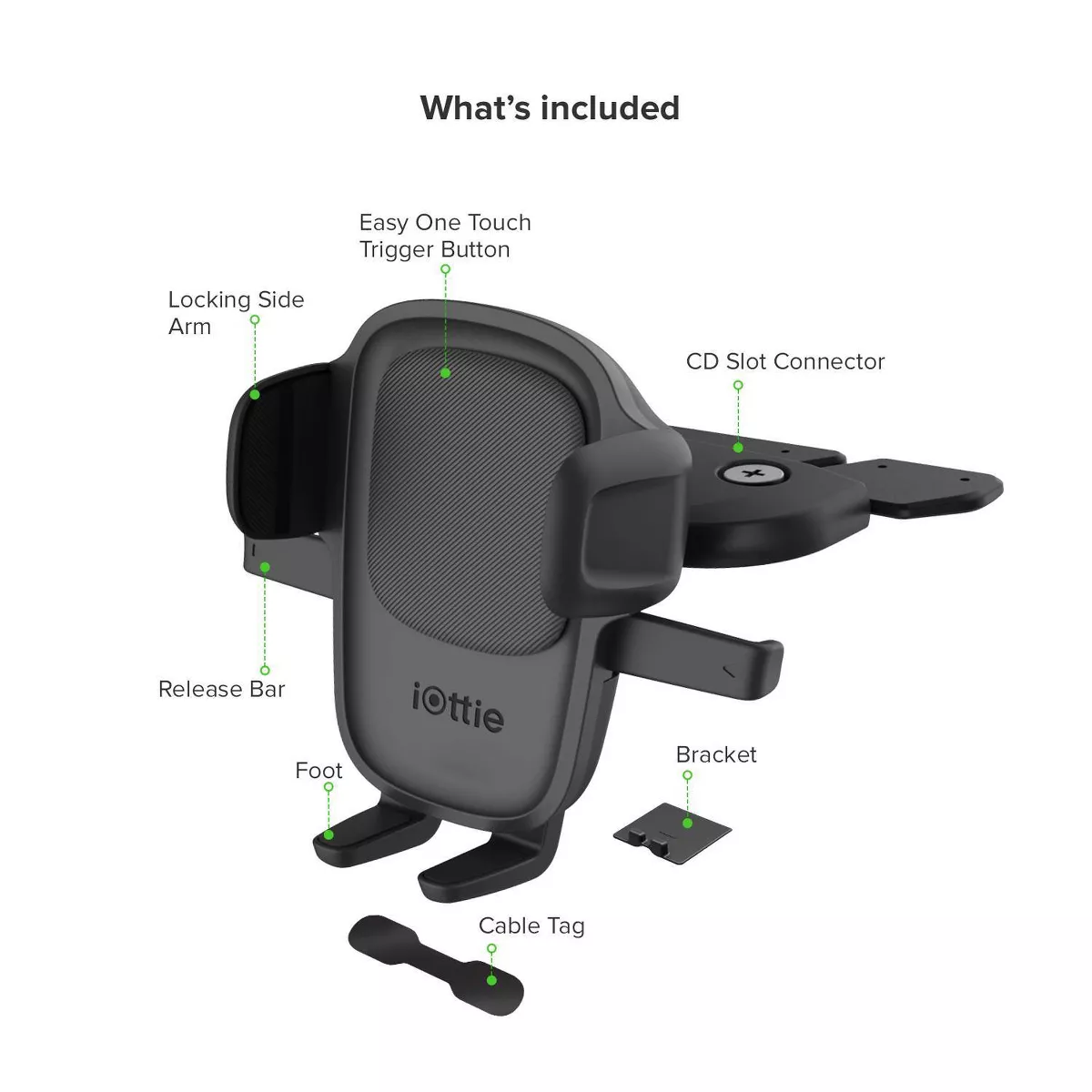 iOttie Easy One Touch 5 CD Slot Mount - Black