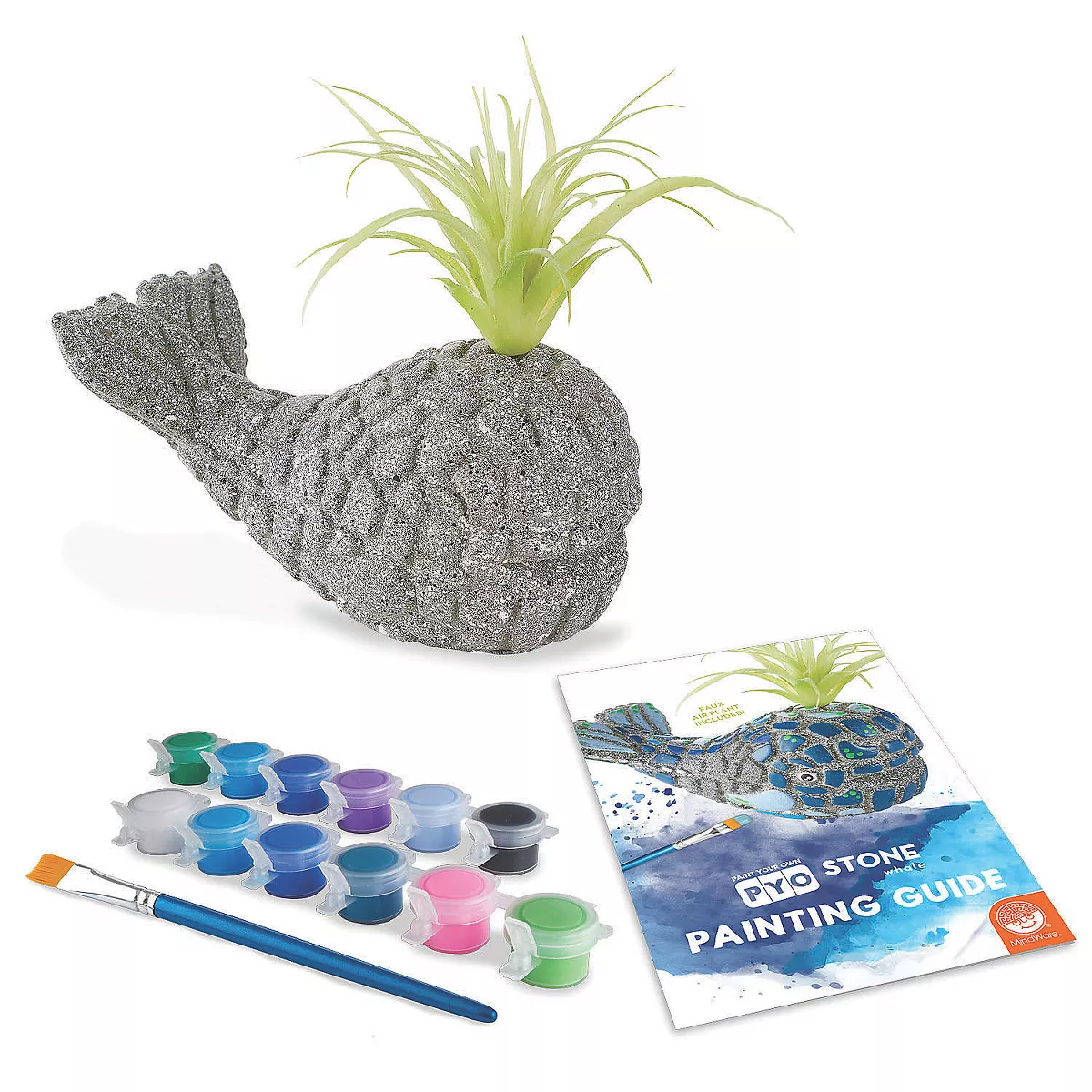 MindWare Paint Your Own Stone: Whale - Creative Activities - 3 Pieces