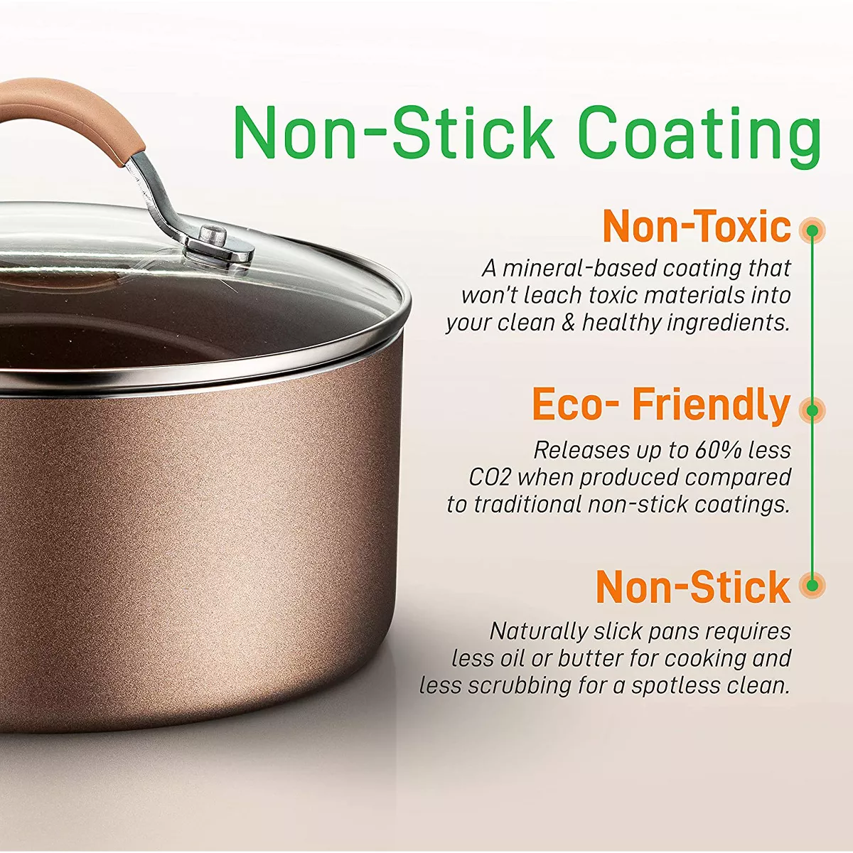 NutriChef Metallic Nonstick Ceramic Cooking Kitchen Cookware Pots and Pan Baking Set with Lids and Utensils, 20 Piece Set, Bronze