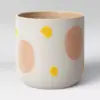 8" Ceramic Stoneware Planter White with Yellow/Pink Dots - Project 62™