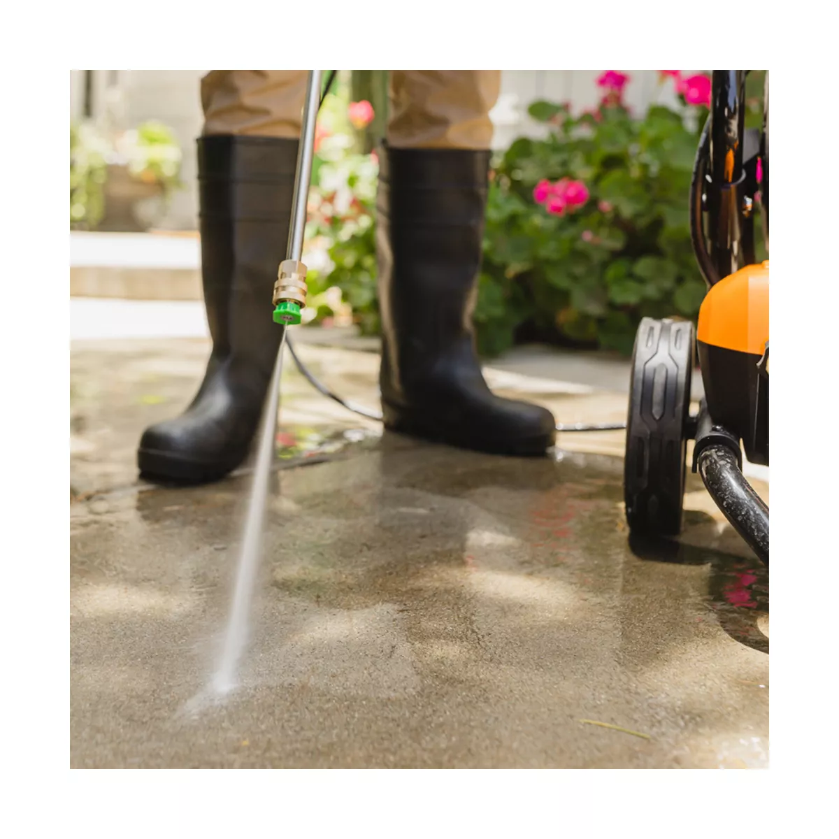 Worx WG604 13Amp, 2240 MAX psi / 1.93 MAX gpm Electric Pressure Washer with Rolling Cart