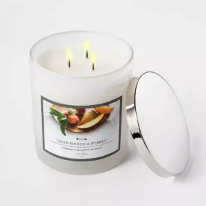 20oz Jar 3-Wick Green Mango and Pomelo Candle - Threshold™