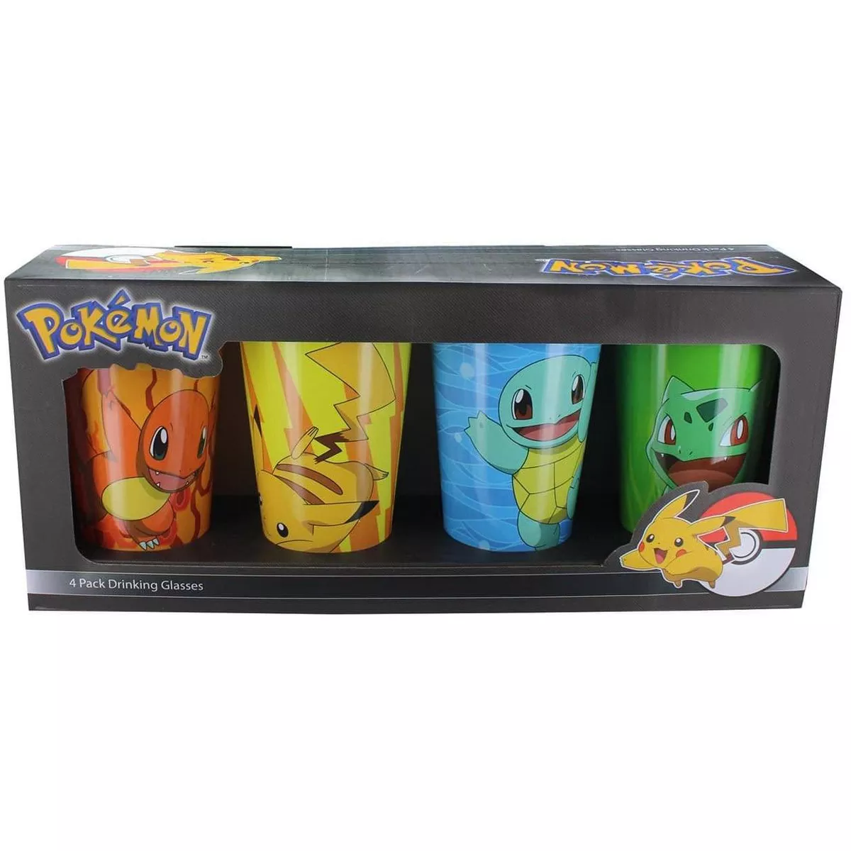 Just Funky Pokemon Character Pack Pint Glasses, 4-Pack