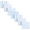 Hudson Baby Infant Boy Cotton Flannel Receiving Blankets Bundle, Boy Modern, One Size