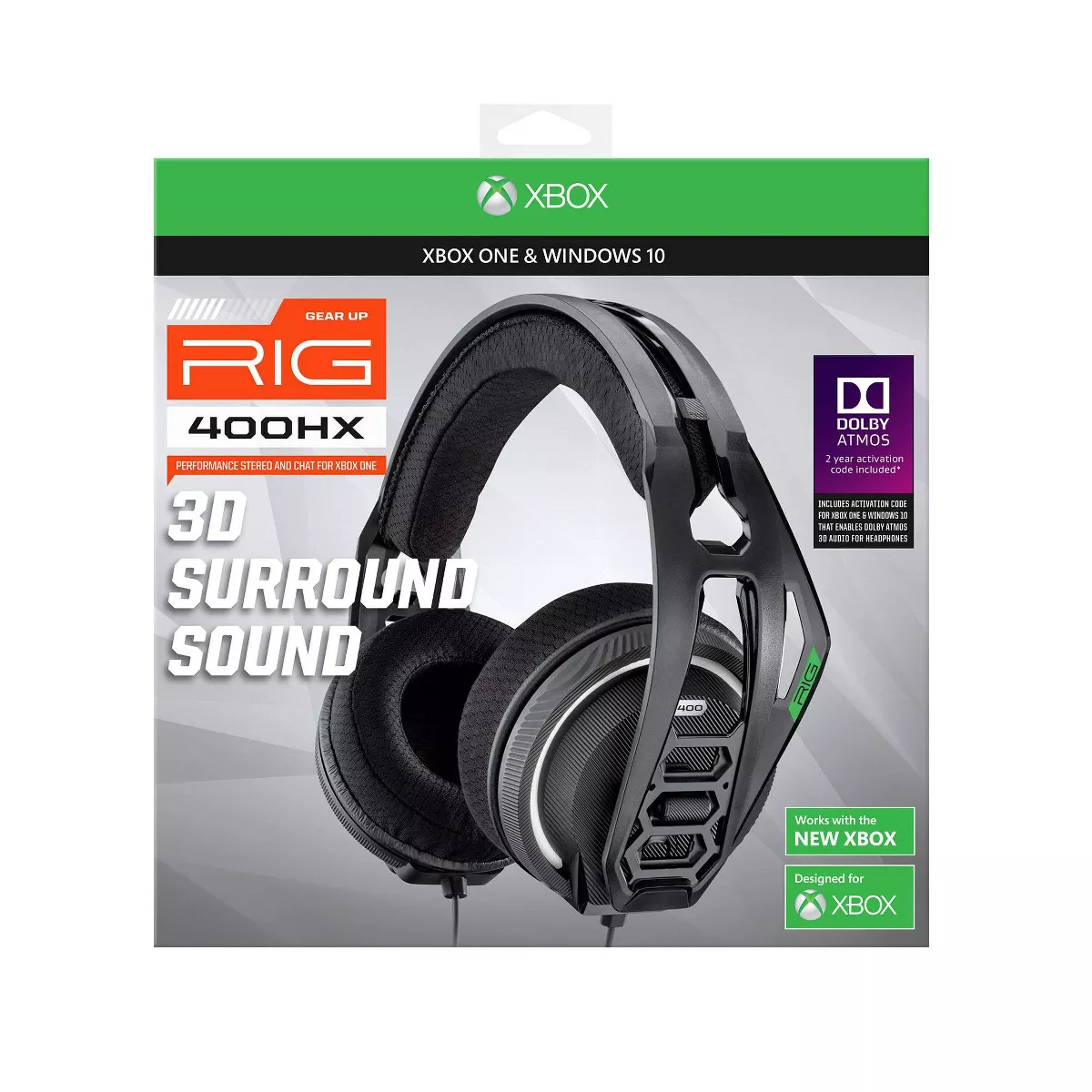 RIG 400HX Wired Gaming Headset for Xbox One/Series X/S/PlayStation 4/PC