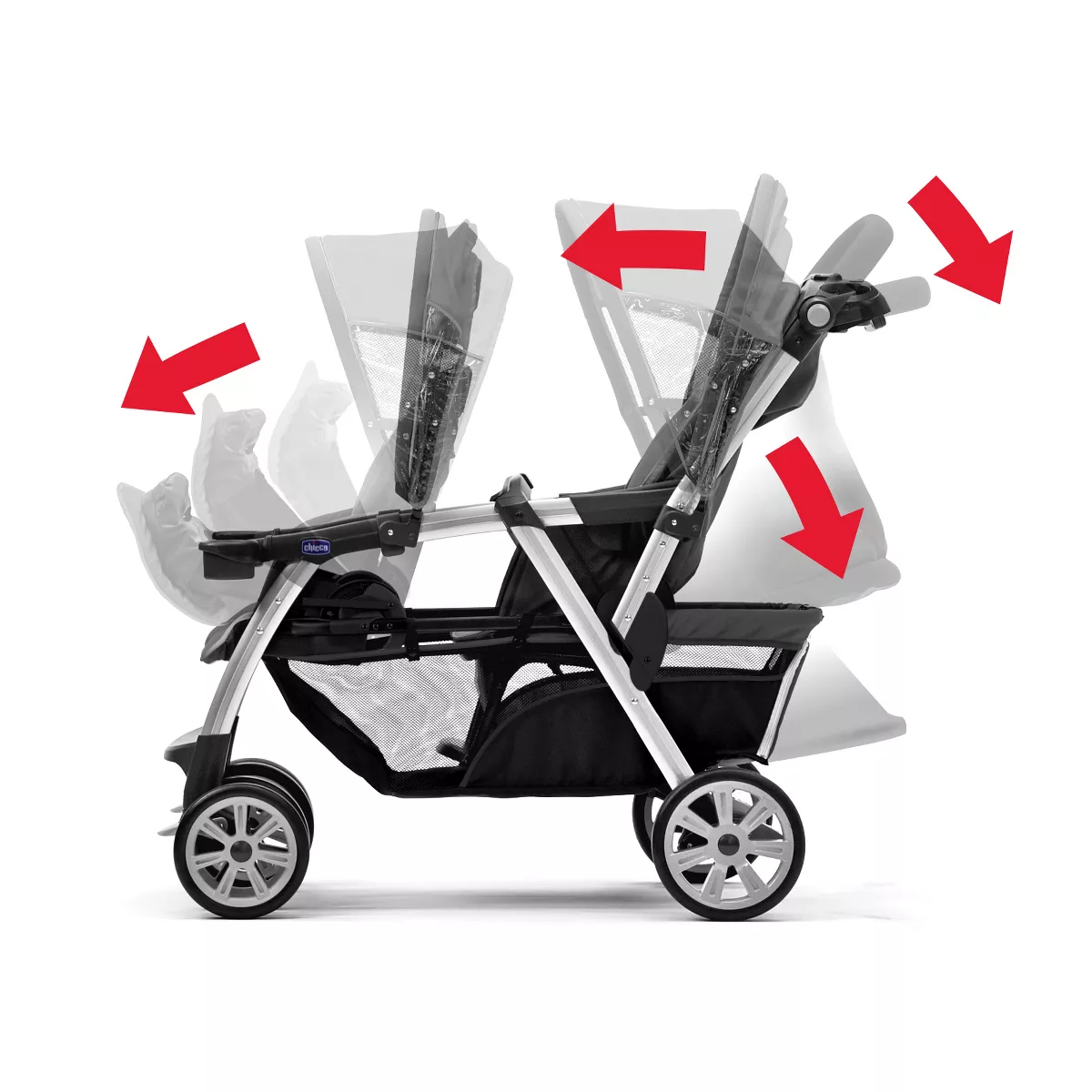 Chicco Cortina Together Double Stroller - Minerale