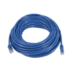 Monoprice Cat5e Ethernet Patch Cable - 50 Feet - Blue | Network Internet Cord - RJ45, Stranded, 350Mhz, UTP, Pure Bare Copper Wire, 24AWG - Flexboot