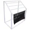WOW Watersports Indoor or Outdoor Free Standing Collapsible Heavy Duty 5 Rail Towel Rack w/ Hanging Pocket & Storage Bag for Pool Accessories, White