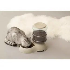 PawsMark Automatic Self Dispensing Gravity Pet Feeder and Waterer for Cats and Dogs