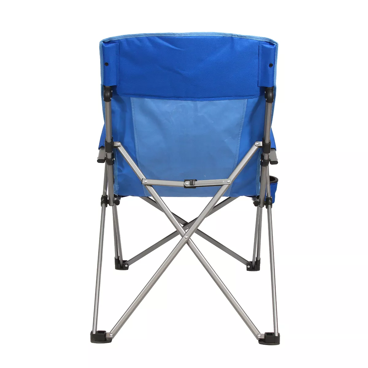 Kamp-Rite KAMPCC136 3 Position Reclining Hard Arm Outdoor Camping Folding Chair with Swing Away Cupholders, 2 Tone Blue