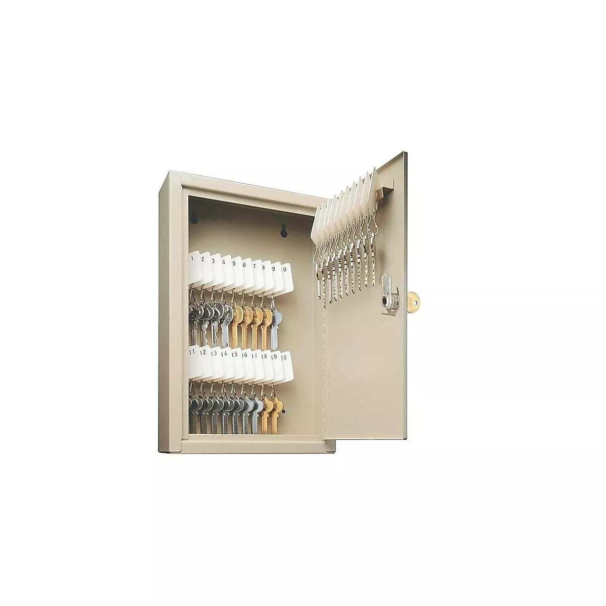 SteelMaster Uni-Tag Key Cabinet 30-Key Steel Sand 8 x 2 5/8 x 12 1/8 201903003