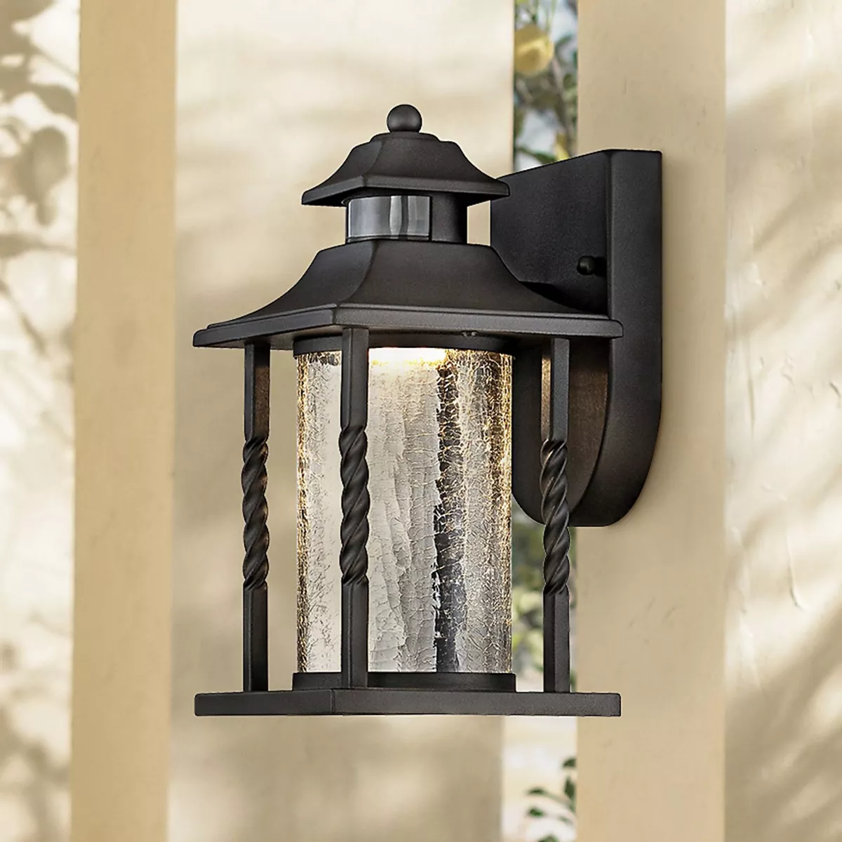 John Timberland Outdoor Wall Light Fixture LED Black Lantern 11 1/2