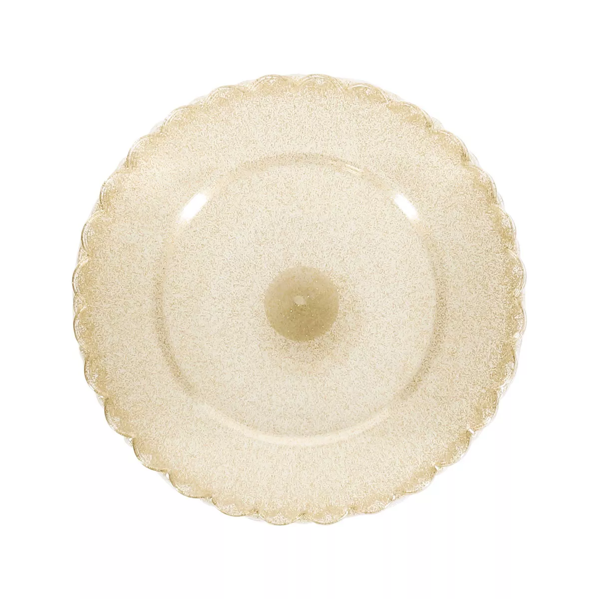 8ct Scalloped Dinner Paper Plates Gold Glitter - Spritz™