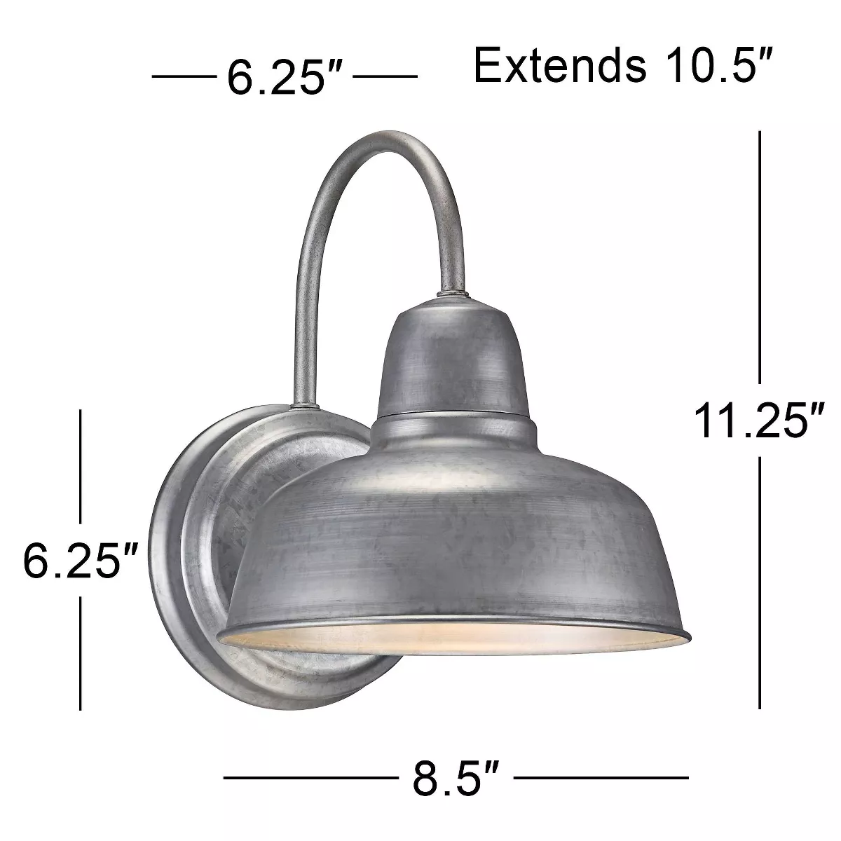 John Timberland Rustic Outdoor Wall Light Fixture Urban Barn Galvanized 11 1/4