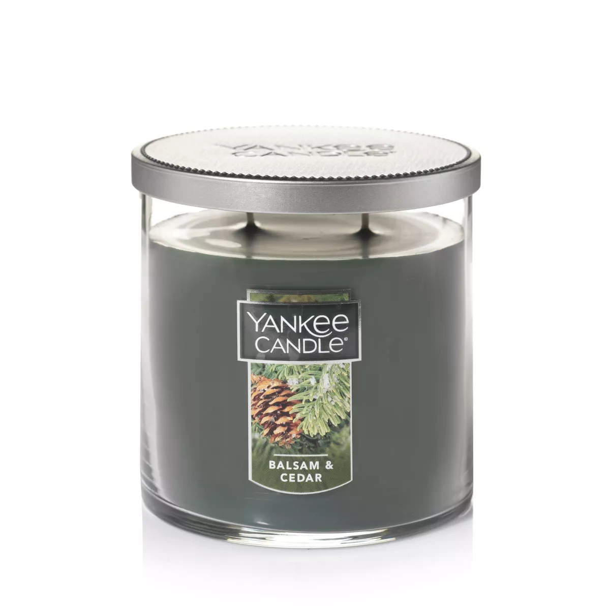 12.5oz Lidded Glass Jar 2-Wick Balsam Cedar Candle - Yankee Candle