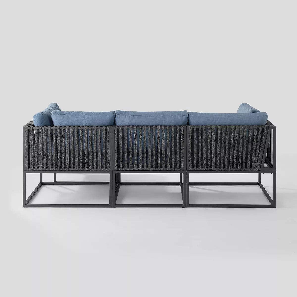 4pc Outdoor Cord Modular Sectional - Blue - Saracina Home