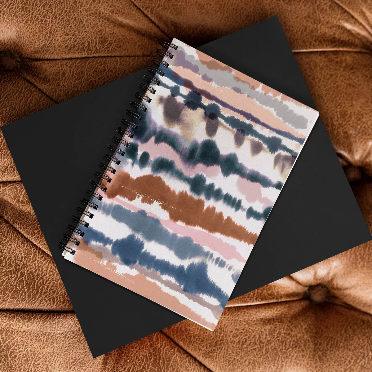 Ninola Design Soft Desert Dunes Blue Spiral Notebook - Deny Designs