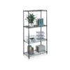 Safco Wire Shelving w/ 4 Shelves/4 Posts 500Lb Cap 48"x18"x72" BK 5241BL
