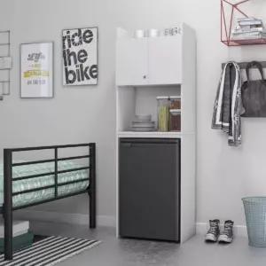 Sandberg Mini Refrigerator Storage Cabinet White - Room and Joy