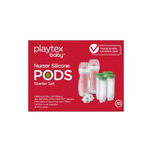 Playtex Nurser Silicone PODS Baby Bottle Liner Starter Set