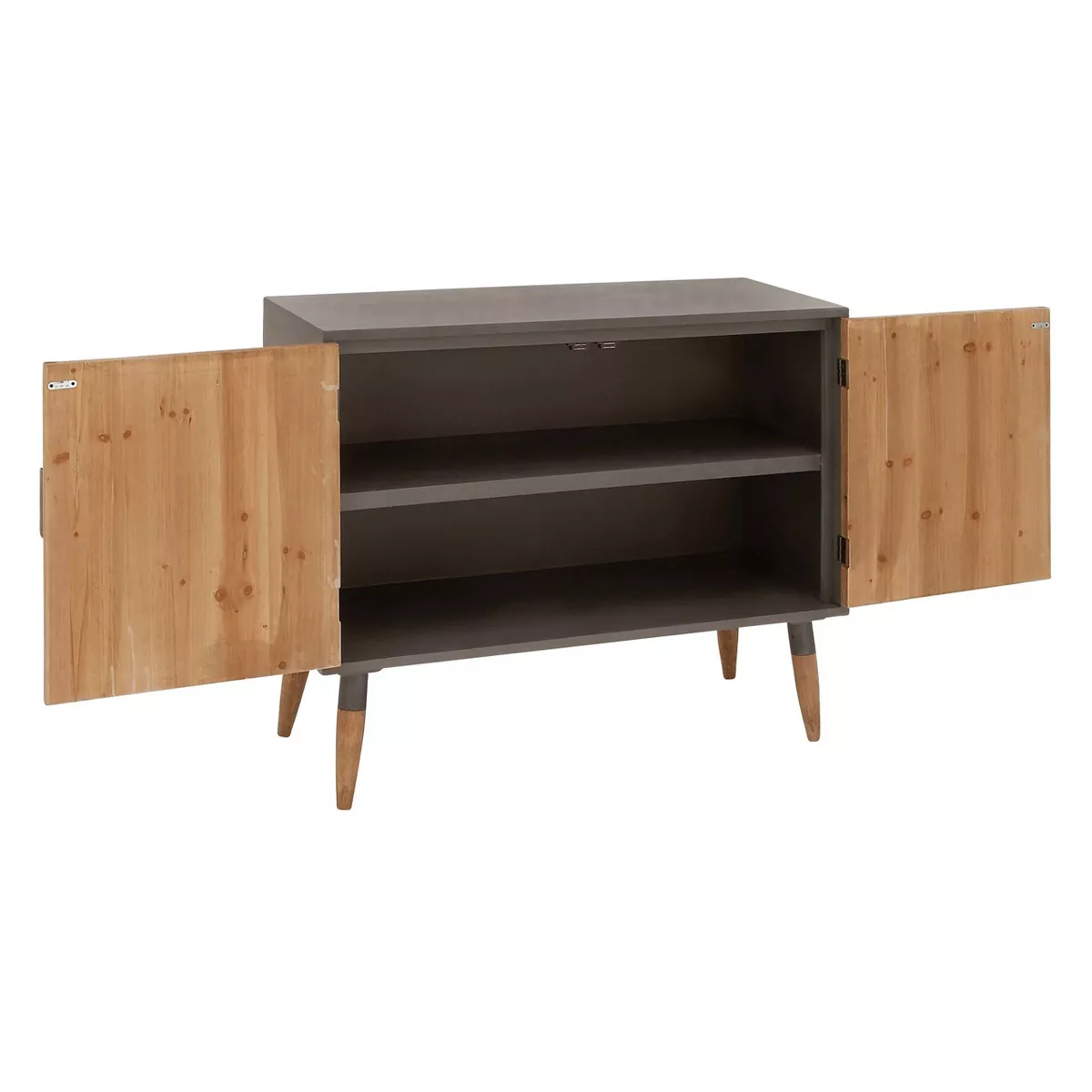 Wood 2 Cabinet Buffet Brown/Gray - Olivia & May