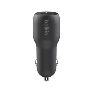 Belkin Dual USB-A Car Charger with USB-A to Mirco Cable 3.3' - Black