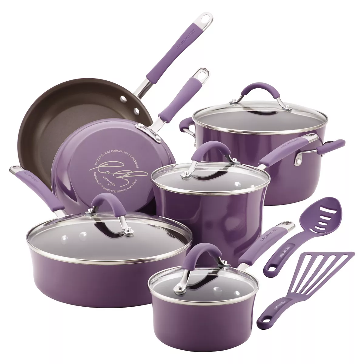 Rachael Ray 12 Piece Cookware Set - Purple