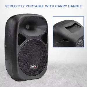 LyxPro SPA-10 10'' Inch Portable Professional PA Speaker, Compact, Lightweight, Loud Amplifier System with Equalizer, Built-in Bluetooth, SD Card Slot, USB, MP3, XLR, 1/4'',3.5mm Input