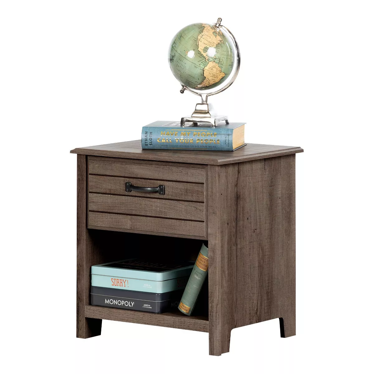 Ulysses 1-Drawer Nightstand Fall Oak - South Shore