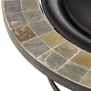 John Timberland Black Slate Fire Pit Round 40