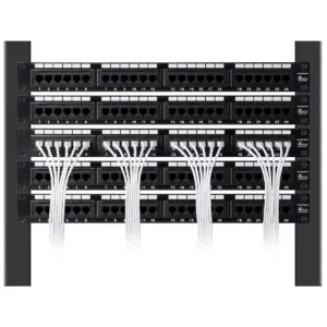 Monoprice Cat6 Ethernet Patch Cable - 1 Feet - Black | Network Internet Cord - Snagless RJ45 Stranded 550MHz UTP CMR Riser Rated Pure Bare Copper Wire